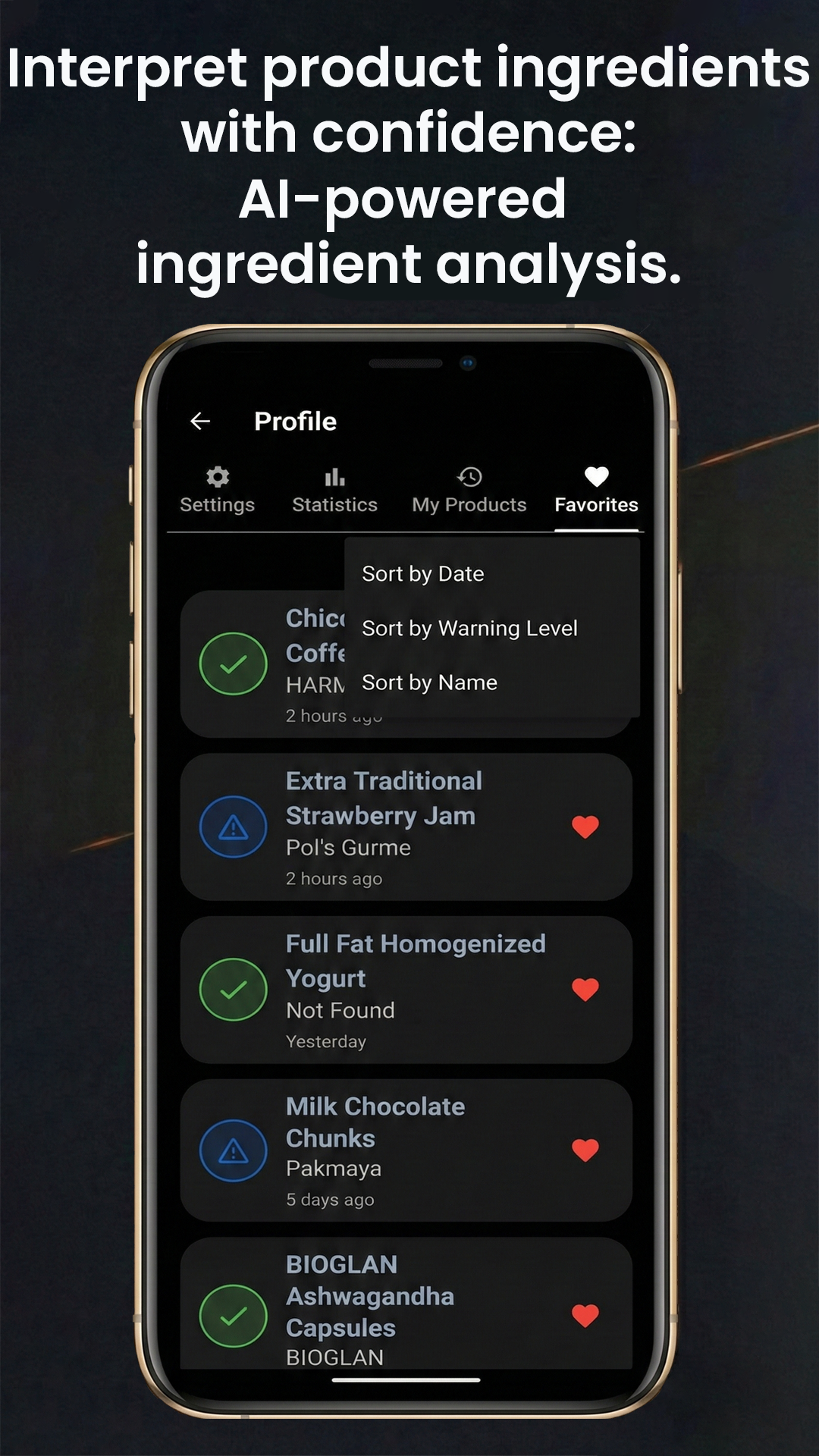 AI-powered ingredient analysis